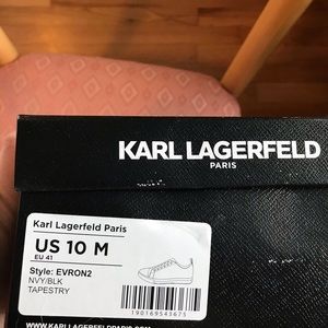 Karl Lagerfeld Shoes - Karl Lagerfeld Damask Navy Blue Patterned Sneakers Karl Lagerfeld Shoes - Karl Lagerfeld Damask Navy Blue Patterned Sneakers